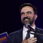 New York City mayoral candidate Zohran Mamdani speaks during a campaign rally at Forest Hills Stadium in the Queens borough of New York City on October 26, 2025. New Yorkers will cast their votes for mayor on November 4, 2025. Mamdani, the Democratic candidate, is the current frontrunner ahead of former New York Governor and independent candidate Andrew Cuomo and Republican candidate Curtis Sliwa. (Photo by ANGELA WEISS / AFP via Getty Images)