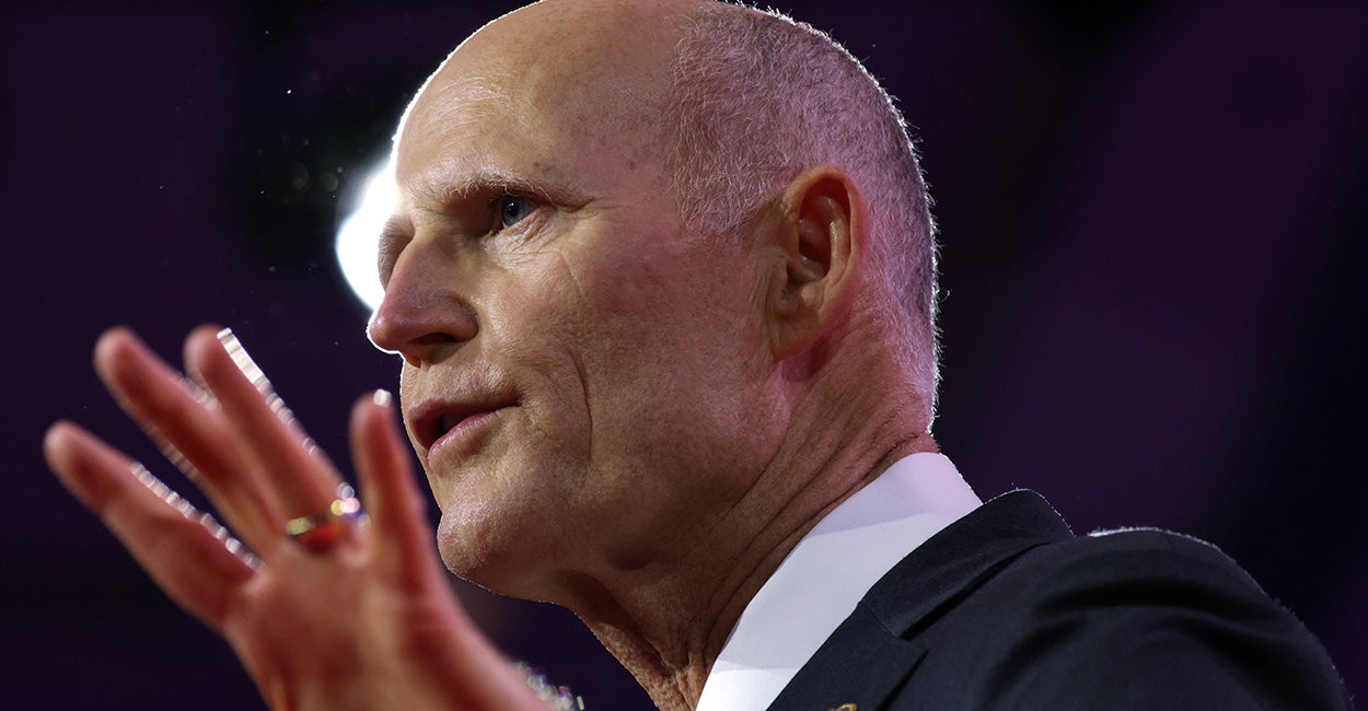 Senator Rick Scott has lunch at the capitol's rose garden.