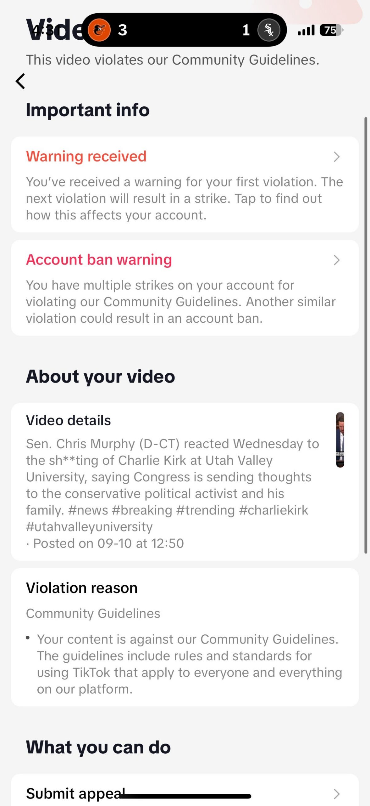 These Lawmaker Responses to Charlie Kirk’s Death Are Apparently a Bridge Too Far for TikTok
