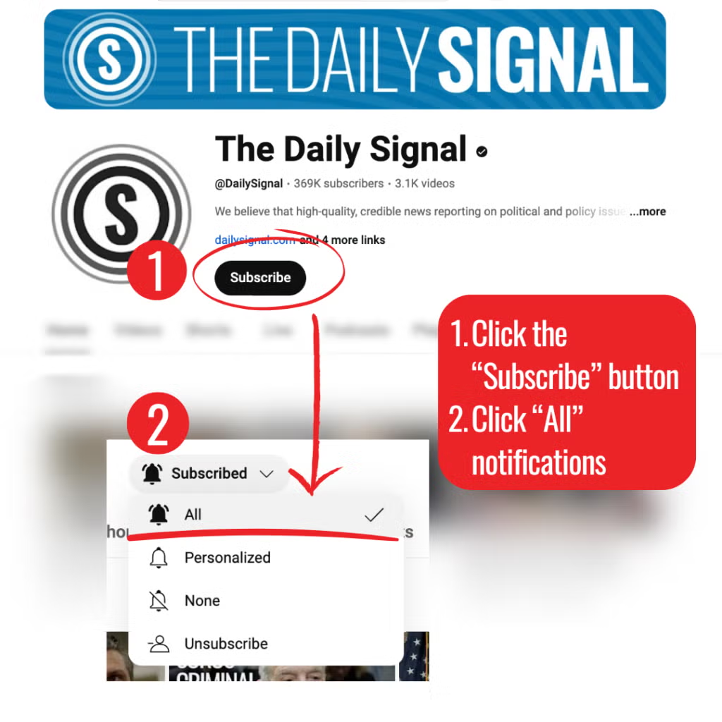 Daily Signal Reaches 1 Million Subscribers on YouTube 