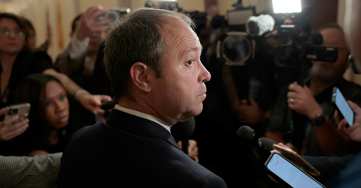 Marlin Stutzman looks to the side